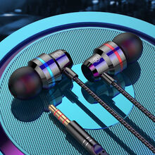 小蓬草 耳机入耳式有线智能切歌调音带麦重低音炮适用于苹果6 vivo华为oppo手机K歌游戏耳麦 3.5mm圆孔重低音黑色 | 合金版