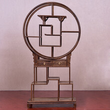 匠人塘红木家具非洲鸡翅木（学名：非洲崖豆木）博古架实木置物架中式多宝阁书房客厅隔断展示架书架摆件架小 单个