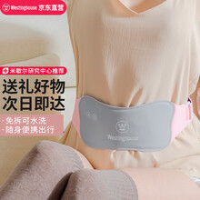 美国西屋-Y4  电加热腰部按摩器暖宫腰带暖宫宝大姨妈神器腰封带痛月经神器女暖宫送礼佳品  莫兰迪粉