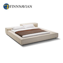 FINNNAVIAN 芬纳维亚 新品 意式现代简约落地双人床Extrasoft榻榻米北欧大平层婚床 【全青皮】皮色可选 1800*2000mm