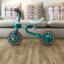 【旗舰童车会场】平衡车脚踏三轮车1-3-岁小孩宝宝滑行车2021新品上市 宝莎203三轮车蓝色