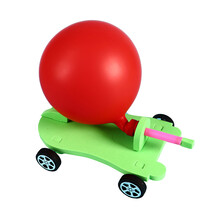 气球动力小车材料 DIY气球反冲力动力小车科技小制作四年级科学课实验手工发明材料 反冲力小车（10）起拍