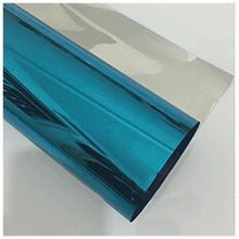 单向反光镜面隔热膜防爆膜太阳膜玻璃膜阳台遮光窗户贴纸家用 蓝银 90x100cm