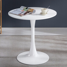 宜瑞思  餐桌小洽谈桌椅组合现代简约圆桌子休闲咖啡桌小户型餐桌接待会客桌 直径70cm（白色桌子）