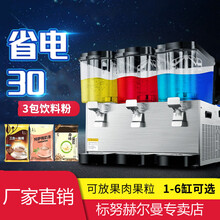 商用自助饮料果汁酸梅汤机冷热小型摆摊制冷冷饮机双缸三缸 标努 单缸(22L冷热双温款)