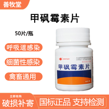 (shijia)兽用药鸡药片甲砜霉素片宠物鸟猫狗犬肠道呼吸道感染50片鸡药鸽子药药片 10瓶