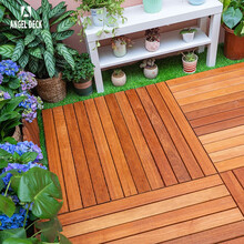 ANGEL DECK 阳台地板家用拼接自铺地面铺设甘巴豆室外花园防水防腐木地板改造90*30*3cm