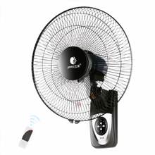 云泽电风扇挂壁扇墙壁摇头大风力静音拉线遥控家用宿舍饭店餐厅壁挂式电风扇16吋 12吋 18吋 黑色 12寸机械款