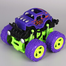 翻滚特技车越野车子惯性车四驱儿童玩具男孩车模型抗摔宝宝小汽车 紫色