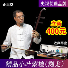 正音堂 精品紫檀二胡乐器 手工专业演奏非洲小叶紫檀二胡考级二胡苏州民族乐器胡琴 精品紫檀二胡(刻龙)+高档琴盒
