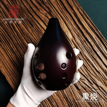 满口埙陶埙初学者入门专业演奏考级10孔十孔古埙陶勋损陨乐器 熏烧 F调