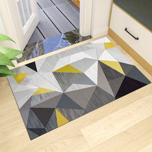 嘉瑞宝(JRB) 简约地垫门垫客厅浴室卫生间门口地毯门厅脚垫家用40*60cm 黄色几何