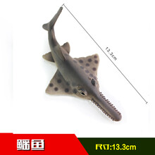 仿真动物海洋生物模型虎鲸大白鲨鱼玩具海龟海豚鲸鱼儿童玩具男孩 锯鳐