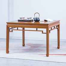 寻古红木家具非洲鸡翅木（学名：非洲崖豆木）餐桌椅组合实木八仙桌中式餐厅正方形歺桌饭桌棋牌桌休闲桌 单桌：长98*宽98*高78cm