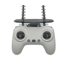 适用于大疆DJI FPV遥控器硅胶套穿越机体感手柄保护套防刮增高脚垫架控制器挂绳头带涂鸦天线增程配件 FPV圣诞八木天线5.8G（郊区用）