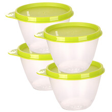 特百惠（Tupperware）鲜果冷藏盒保鲜碗400ml干货零食水果沙拉碗 4个装