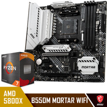 微星（MSI）MAG B550M MORTAR WIFI迫击炮电脑主板+AMD 锐龙7 5800X 处理器 板U套装/主板CPU套装