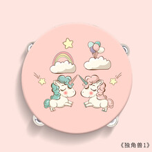 铃鼓老师用儿童幼儿园婴儿空摇铃打击奥尔夫舞蹈手摇表演乐器 【出口欧美】独角兽1 --树脂墨