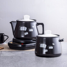 壶福（HF）养生壶中药锅煎药壶全自动陶瓷家用熬中医砂锅电炖药煲煎药罐分体  3黑壶G+4黑煲G+黑底座A