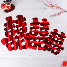 倾鑫 创意婚房装饰双喜字门墙玻璃贴亮光窗花镭射静电喜字贴纸婚礼用品 大号35*30cm【10张】