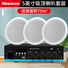 纽曼 音响 有线蓝牙吸顶吊顶音响喇叭套装 家用店铺商店办公室超市舞蹈室背景音乐吸顶天花板 5英寸吸顶喇叭套装 一拖三【适用75㎡】
