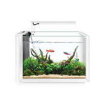 德邦 Depontaqua（百因美系列） 鱼缸超白玻璃 小型水族箱造景水草缸 客厅卧室办公桌生态鱼缸 高雅白带灯