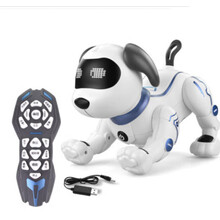 电子狗玩具儿童电动机器狗走路会叫智能遥控网红小狗狗男女孩会动跳舞 爆款编程玩具狗【三块电池，USB充电】 官方标配