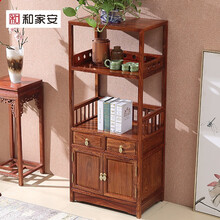 和家安 红木家具非洲花梨（学名：刺猬紫檀）餐边柜 实木酒水柜 茶叶柜碗碟柜 尺寸1：48*32*98单层