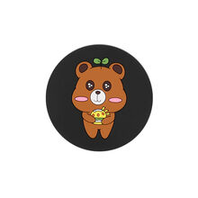 汽车水杯垫卡通杯槽垫门槽垫可爱个性创意内饰用品水杯防滑置物垫 水杯垫(汉堡熊)1个