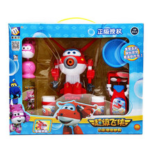 美高乐超级飞侠泡泡机儿童玩具乐迪泡泡枪全自动电动吹泡泡带音乐灯光泡泡水3-6岁玩具礼物 超级级飞侠泡泡枪【豪华套装+5包浓缩液】