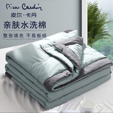 皮尔卡丹 可水洗空调被夏凉被 水洗棉纯色夏被双人被子薄被芯 动感兰 200*230cm