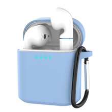欧格曼华为freebuds2保护套freebuds2pro保护壳荣耀flypods无线蓝牙耳机 【天蓝色】+挂钩