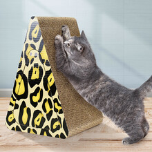 飞之厨 猫抓板斜坡逗猫爪板二合一组合可拆卸带铃铛三角磨爪器瓦楞纸耐磨耐抓猫猫用品 二合一三角斜坡(可拆卸)