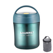 宝沃星辰汤罐方便携带粥杯汤杯上班族便携迷你保温饭盒小型保温桶 摩登蓝汤杯(500ml 赠保温袋+勺子)