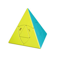 奇艺魔方 风火轮异形三阶五不规则二三阶粽子魔方格顺滑儿童学生初学者比赛专用玩具 金字塔粽子-实色