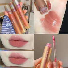 【第二支10元~】温柔水光唇~酵贝壳镜面水光唇釉玻璃唇彩不沾杯显白持久好气色易成膜口红滋润保湿嘟嘟唇 04#海盐奶咖