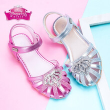 迪士尼 DISNEY 童鞋 女童凉鞋夏季公主皇冠时尚凉鞋小女孩夏天凉鞋儿童鞋 DP21201 粉色 30码