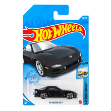 风火轮（HOT WHEELS）轨道火辣小跑车男孩玩具珍藏合金小车兰博基尼布加迪科尼赛格 88号95版马自达RX-7【黑】