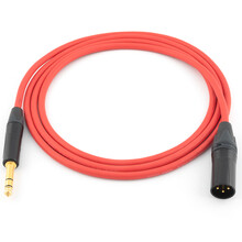 莫伽米 2549大三芯对卡侬公 卡农对6.5电容麦话筒音箱线 玫红色 2米