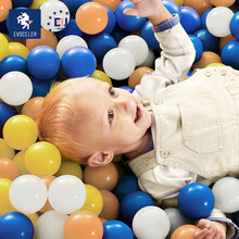 英国evoceler海洋球加厚弹力泡泡球宝宝婴儿彩色球儿童玩具球池 7CM加大加厚100个装(送网兜)