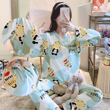 十月结晶同款 月子服春秋纯棉怀孕晚期孕妇装外出春夏季产后哺乳睡衣3月份4喂奶 2217长袖特价 XXL建议135-155斤