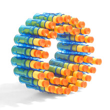 坚锋m416老干妈m2重机枪大菠萝m134加特林弹链弹壳配件软弹枪手自一体玩具枪 48弹壳48软弹