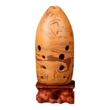 永田七星埙 10孔岩纹笔筒演奏埙 成人学生初学入门埙乐器 宽音域 民族吹奏乐器 宽音域（低音5~高音3）F调