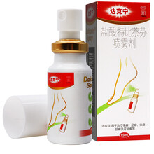 达克宁喷剂 盐酸特比萘芬喷雾剂脚臭脱皮真菌感染脚气治脚气足根瘙痒体藓股癣抗真菌感染 一盒