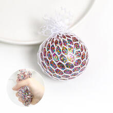 解压玩具网红捏捏乐小玩具硅胶压力球解压球发泄球减压神器葡萄球 白珠彩色 均码