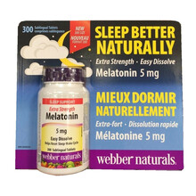 伟博天然webber naturals美乐通宁褪黑素 5mg 300粒 2瓶*美乐通宁褪黑素 5mg 300粒