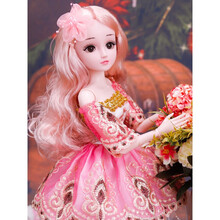 七夕情人节生日礼物玩具嘿喽芭比娃娃超大号套装丽萨冰雪奇缘爱莎公主玩偶艾莎玩具女孩定制款 (专柜版)香菱公主 60厘米(眨眼版)108件套(赠品B)-礼盒包装