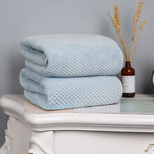楚歌质优品 超吸水大浴巾毛巾男女成人儿童超柔软速干洗澡巾家用可裹巾不掉 雾霾蓝 1浴巾