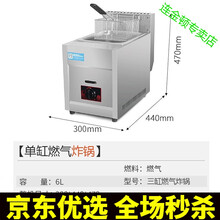 双缸燃气油炸锅商用煤气炸炉摆摊油炸机麻辣烫关东煮机器 单杠油炸锅