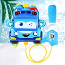 超级飞侠儿童背包水枪玩具 夏天喷水呲水枪户外沙滩戏水双肩背水壶高压喷射水枪男女孩生日礼物 【超级飞侠-警长歌德】1700毫升